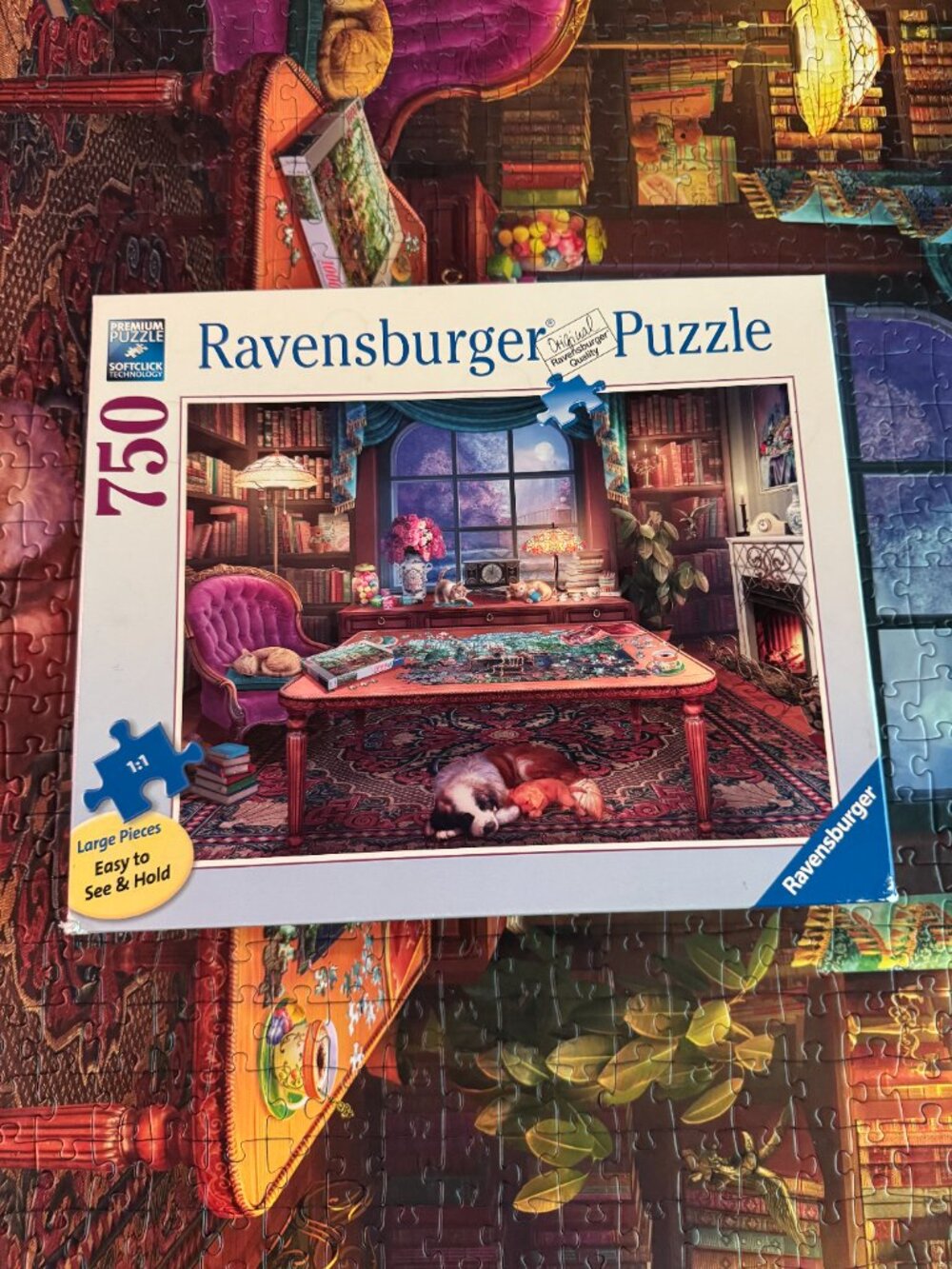 Ravensburger Cozy Puzzler's Place Large Format 750 Piece Jigsaw Puzzle